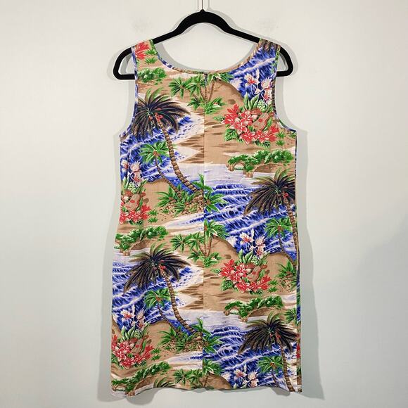 Talbots Women's Tropical Hawaiian Print Sleeveless Sheath Dress Size 10 - Picture 2 of 8